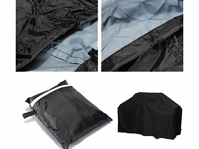 117cm*61cm*145cm Black Waterproof BBQ Cover Outdoor Rain Barbecue Grill Protector