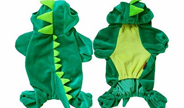 New Arrival Green Dinosaur Cotton Pet Dogs Clothes Coat
