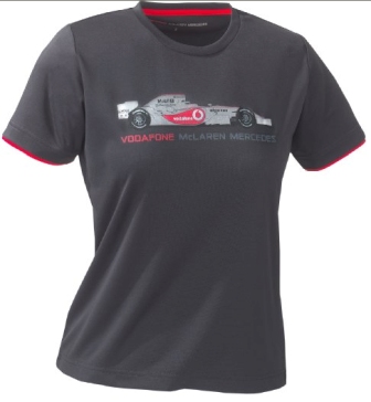 Mclaren Vodafone McLaren Mercedes Ladies Car T-Shirt