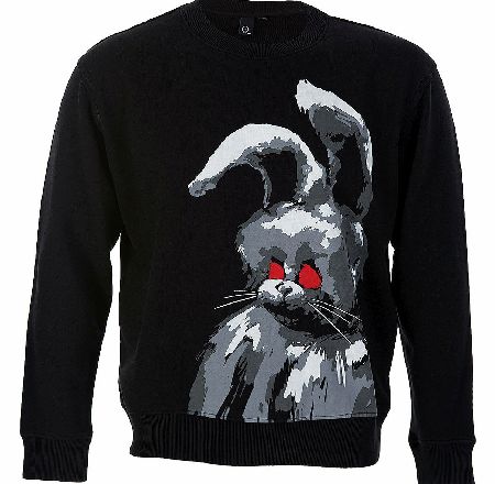 McQ Alexander McQueen Angry Bunny Black Sweatshirt