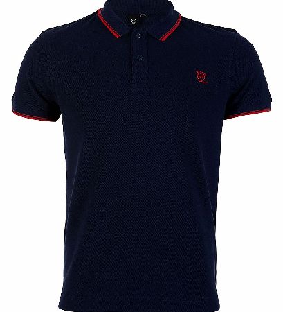 McQ Alexander McQueen Chest Logo Polo Navy