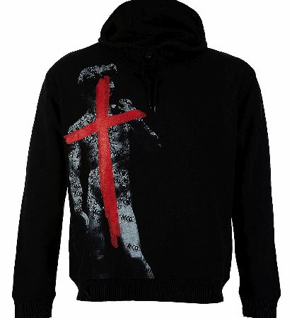 McQ Alexander McQueen Hooded Top Wrap Logo Black