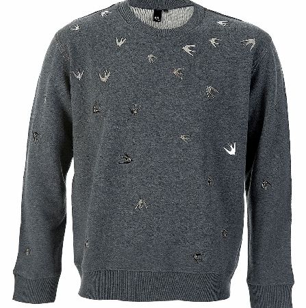 McQ Alexander McQueen Swallow Pin Sweatshirt Grey