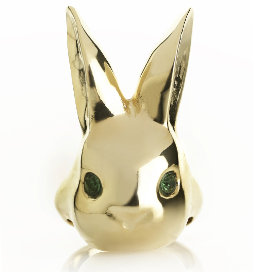 Gold Bunny Rabbit Bright Eyes from Me and Zena