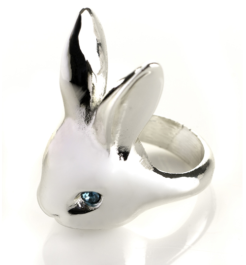 Silver Bunny Rabbit Bright Eyes from Me and Zena