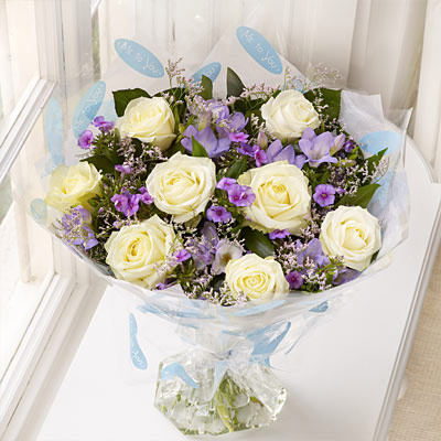 me to you Rose and Freesia Hand-tied