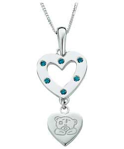 Sterling Silver Heart Drop Pendant