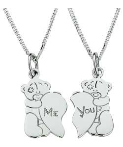Me to You Sterling Silver Teddy Split Heart