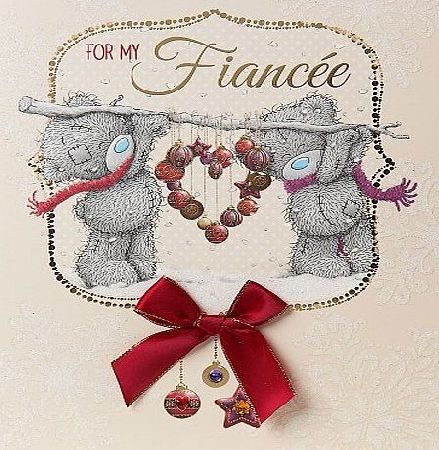 Me to You Tatty Teddy Hand Made Boxed Christmas Card - Fiancee