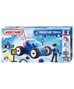 Meccano Rescue Team Police Car Construction Set