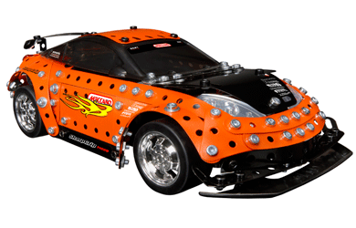 meccano Tuning - RC Light and Sound Orange Car