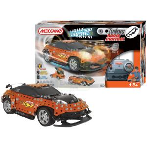 Meccano Tuning Radio Control Light and Sound Car Orange