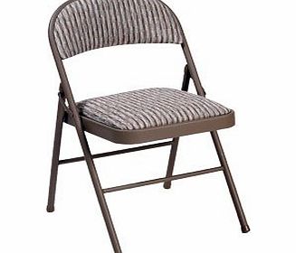MECO Deluxe Padded Steel Fabric Folding Chair - Brown