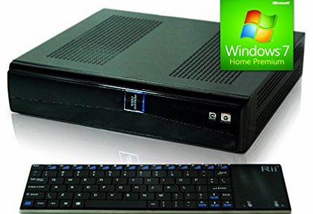  Eco Windows 7 HTPC - Intel 2.41Ghz Dual Core, 4Gb RAM, 500Gb HDD, HDMI, WiFi N, USB 3.0 - Fast, Energy Efficient and Compact Home Theatre PC / Media Center PC / Desktop PC with Windows 7 