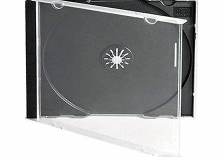 Media Replication CD / DVD Jewel 10.4mm Cases for 1 Disc with Black Tray (Pack of 10)