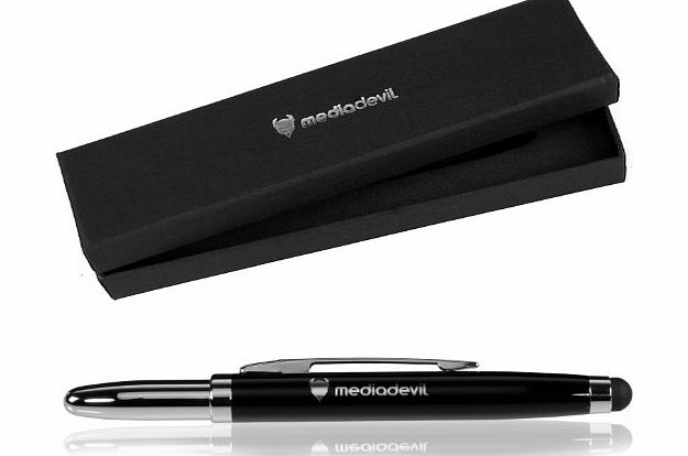 MediaDevil Magicwand 2-in-1 Capacitive Touchscreen Stylus (Executive Ballpoint Pen edition, Black) for Apple iPad 1, 2, 3, 4 amp; Air / iPhone 4, 4S, 5, 5C amp; 5S / Samsung Galaxy range / Google Ne