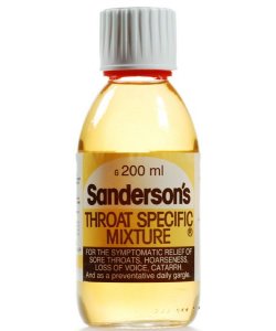 Medicines SANDERSON` THROAT SPECIFIC MIXTURE 200ML