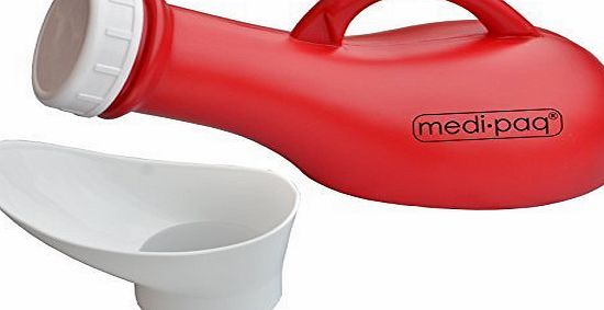 Medipaq Unisex PORTABLE URINAL - Leak amp; Spill PROOF - Screw Cap - Great For Children, The Elderly, To Keep In The Car Whilst Traveling or For Your Holidays