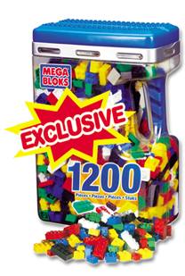 MEGA BLOKS 1200 piece scoop micro bucket