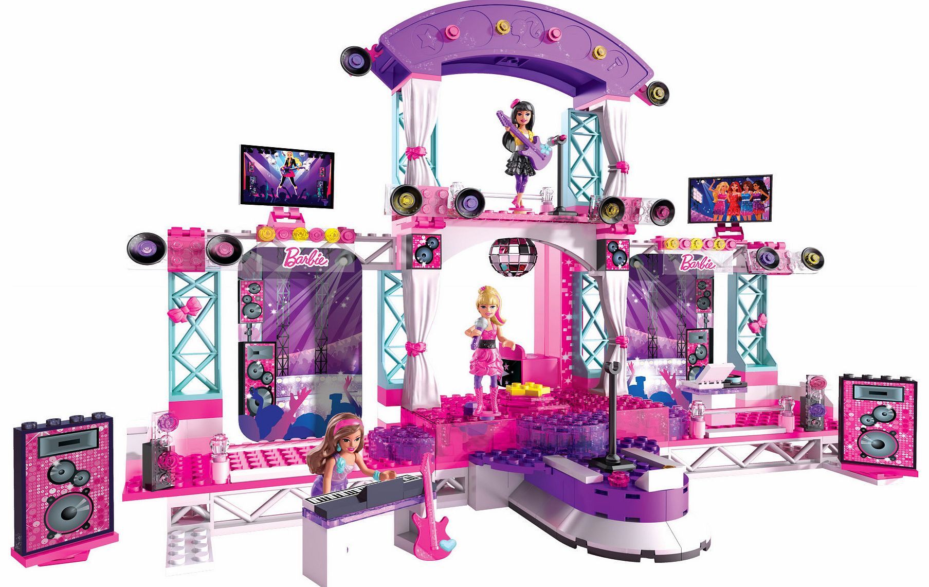 Mega Bloks Barbie Build N Style Super Star Stage
