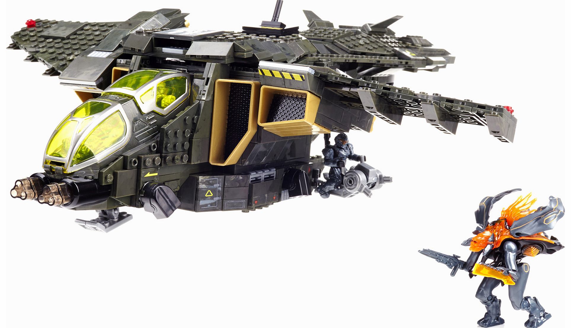 Mega Bloks Halo UNSC Pelican Gunship (Lights and