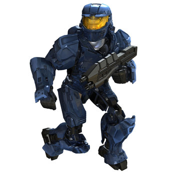 Mega Bloks Halo Wars Metalon Figure - Blue UNSC Spartan-II
