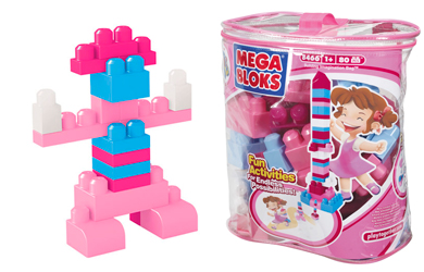 Mega Bloks Large Maxi Bag - Pink Colours