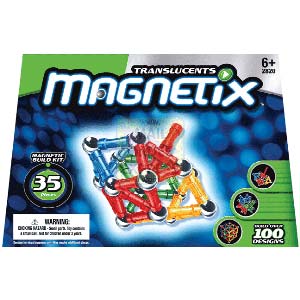 MEGA BLOKS Magnetix 35 Pieces Transparent