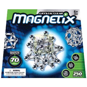 MEGA BLOKS Magnetix 70 Pieces Crystal Clear