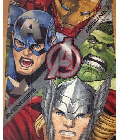 Mega Bloks Marvel Avengers Assemble Manta Polar Plaid Fleece Blanket