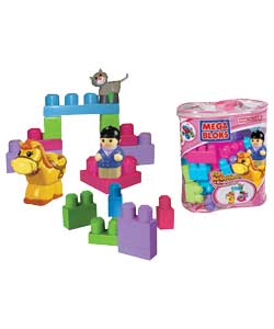 Mega Bloks Maxi Bricks Pink Pony 120 Piece Bag