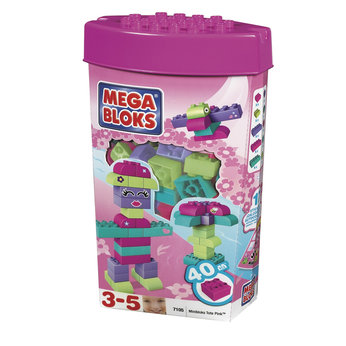 Mega Bloks Pink 40 Piece Mini Brick Tube (7105)