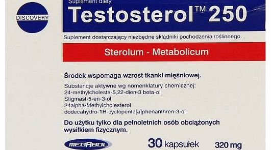 Megabol Testosterol 250 - mass and muscle growth booster (320mg / 30caps)