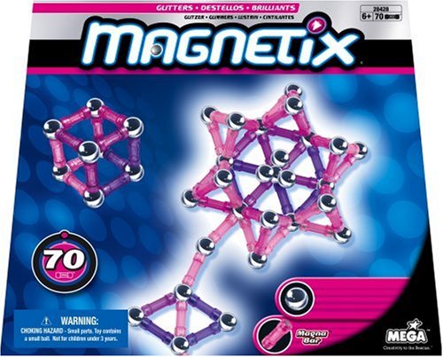 Megabrands Magnetix Hot Pinks and Glitter 70ct