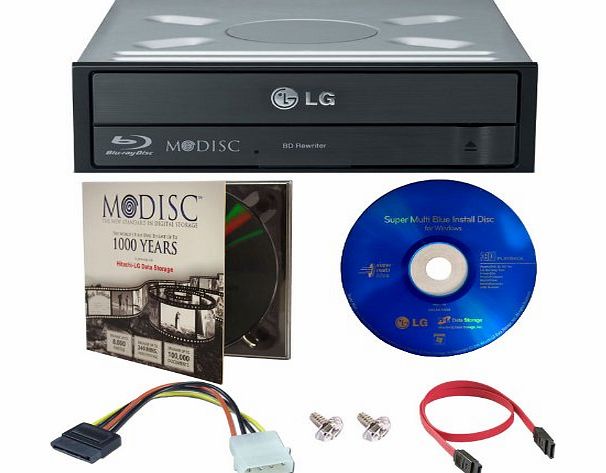 Megalynx LG 16X Blu-ray M-Disc CD DVD BDXL BD Bluray Burner Drive with FREE 1pk Mdisc DVD   Cyberlink 3D Playback Burning Software   Cables 