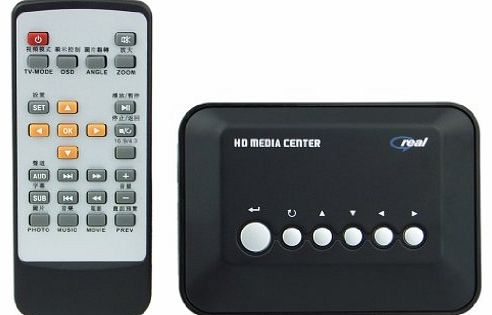 720p HD Media Center Movie RM/RMVB/AVI/MPEG TV Player USB SDHC/SD/MMC Remote Control