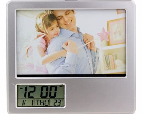 Meiego Generic 3 in 1 Album Photo Frame with Pen Holder amp; LCD Music Clock Calendar Alarm