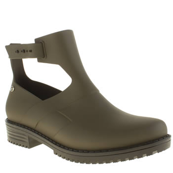 mel Khaki Open Boots