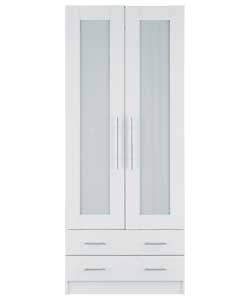 Melbourne 2 Door 2 Drawer Wardrobe - White