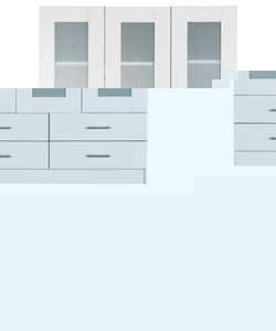 Melbourne 3 Door 4 Drawer Wardrobe - White