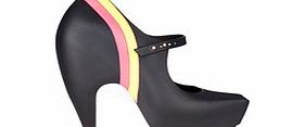Ginga black rainbow platform heels
