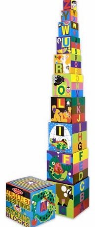 Melissa & Doug Alphabet Nesting and Stacking Blocks