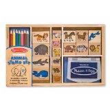 Melissa and Doug Wooden Animal Stamp Set