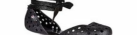 Melissa Dance Hits black glitter foldable flats