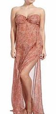 Melissa Odabash Natalie apricot bandeau maxi dress