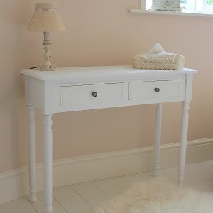 Camille Range - White Console Table