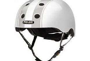 Melon Decent Double Grey Matt White Urban Helmet