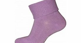 Melton Toddler Girls Lilac ABS Turn Up Sock