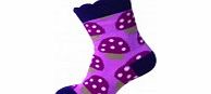 Melton Toddler Girls Pink Mushroom Socks L21/C4