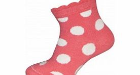 Melton Toddler Girls Pink Polka Dot Socks L11/C4